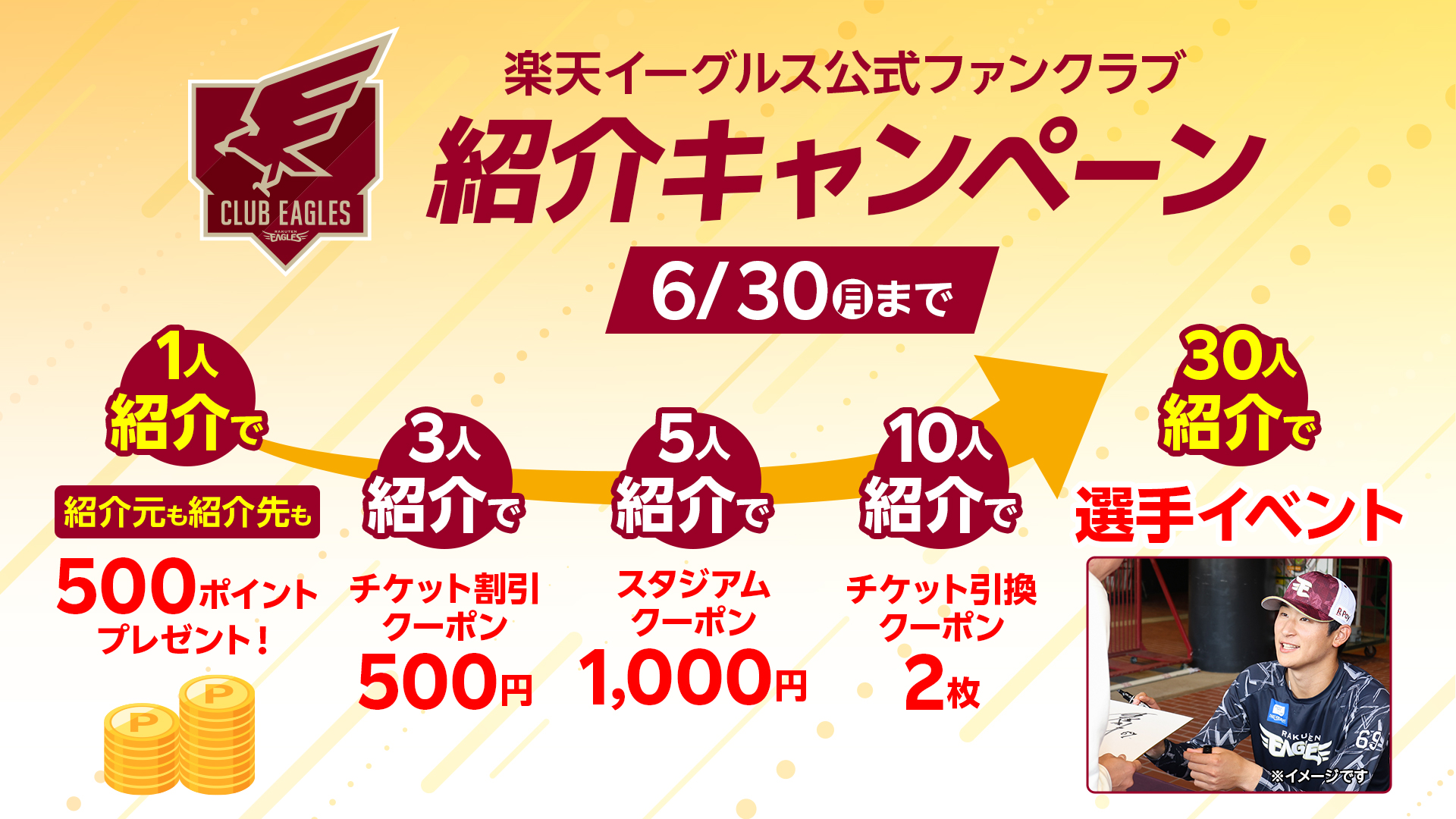 【6/30（月）まで】ファンクラブ入会で楽天プレゼント！紹介キャンペーン実施中[emoji:517]